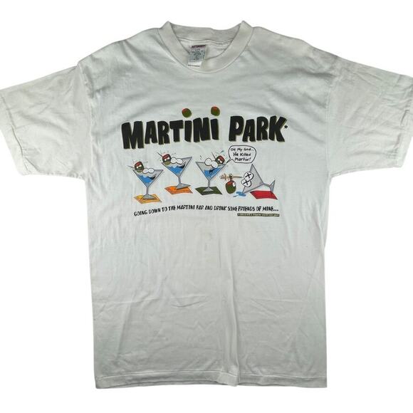 Vintage 'Martini Park' South Park Parody T-Shirt Drinking Tee L Single Stitch - Picture 1 of 5